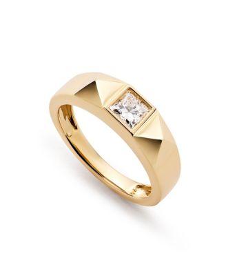 Solid Yellow Gold Lab-Grown Diamond Equinox Ring by ANA LUISA