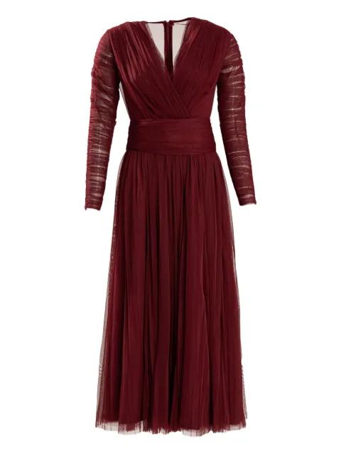 V-neck long-sleeve midi dress by ANA RADU