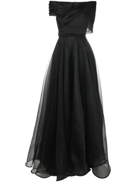 V-neck ruched maxi dress by ANA RADU