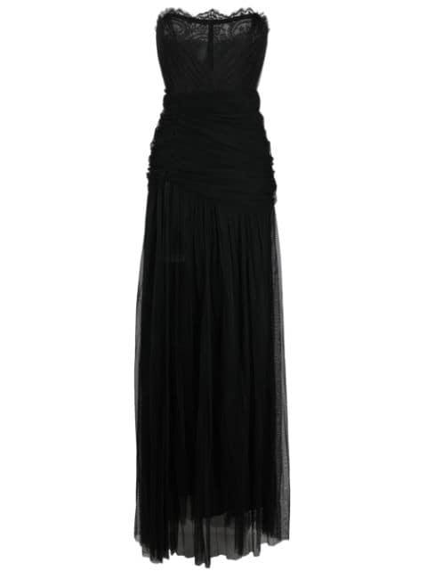 corset-style draped maxi dress by ANA RADU