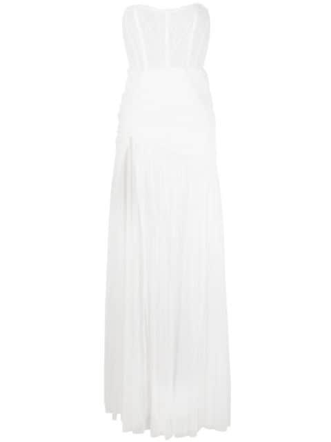 corset-style draped maxi dress by ANA RADU