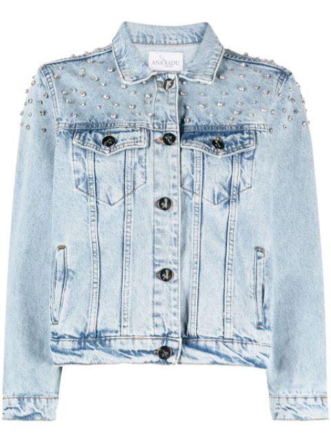 crystal-embellished denim jacket by ANA RADU
