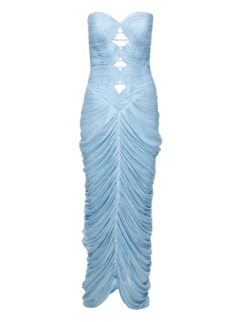 cut-out draped midi dress by ANA RADU