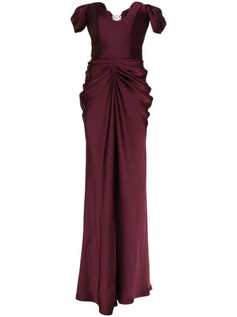 drape-detail maxi dress by ANA RADU