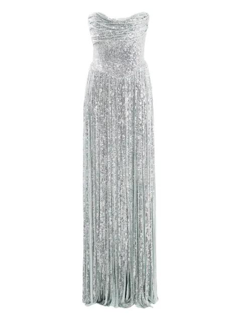 fringed-detail maxi dress by ANA RADU