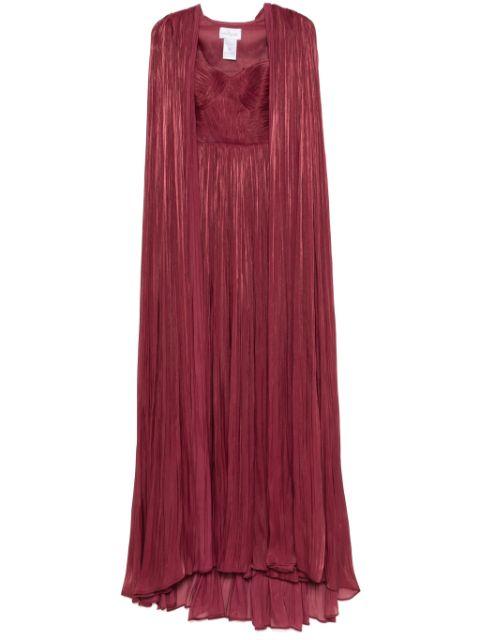 layered plissé gown by ANA RADU