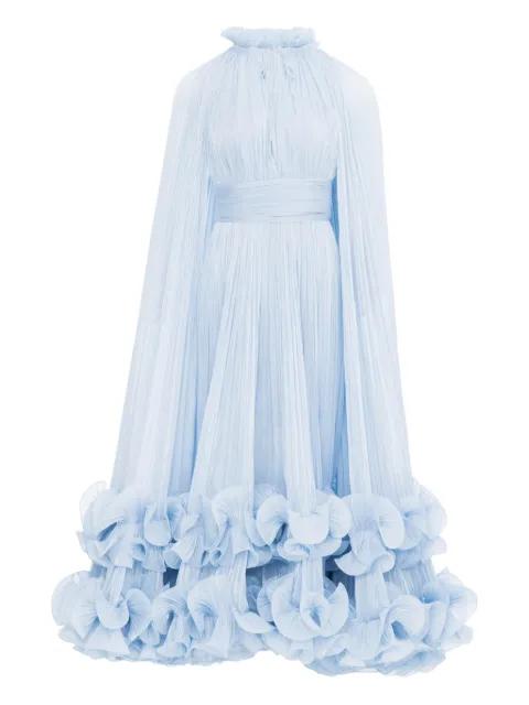 pleated cape dress by ANA RADU