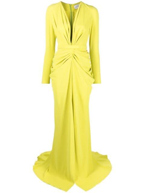plunging V-neck gown by ANA RADU