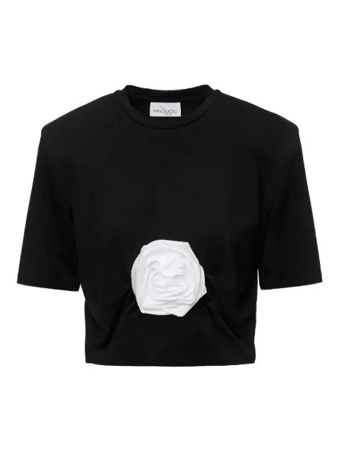 rose-embellished cropped top by ANA RADU