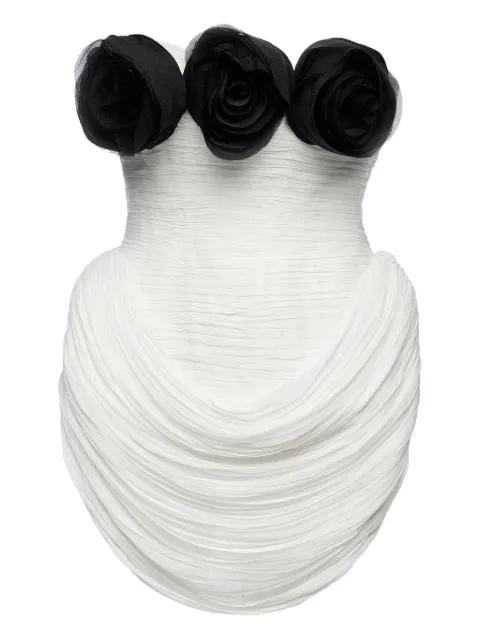 rose-embellishment maxi dress by ANA RADU
