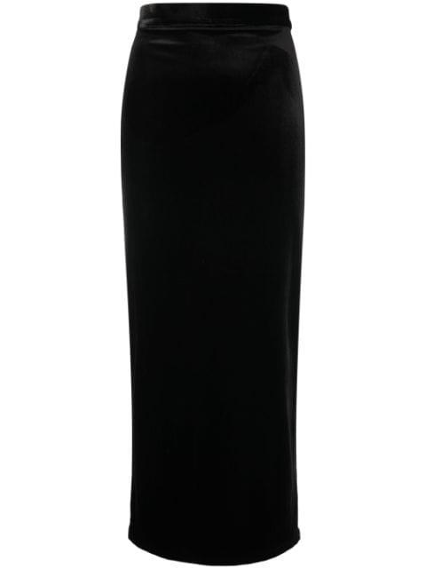 velvet straight maxi skirt by ANA RADU