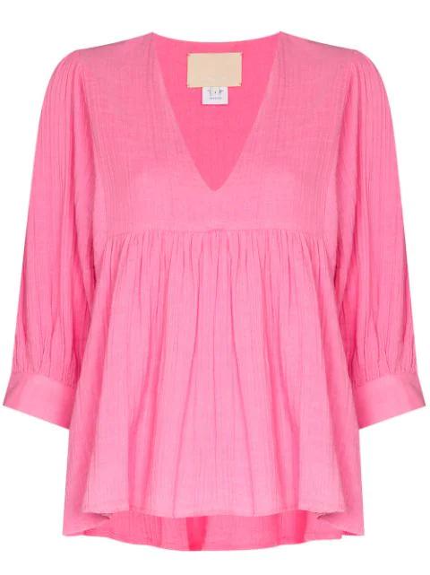 Ajmer V-neck blouse by ANAAK