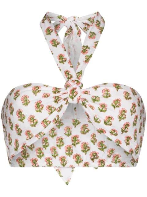 Lubina floral-print wrap top by ANAAK