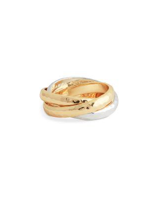 Farrier 18K Yellow Gold Plated & Sterling Silver Triple Band Ring by ANABEL ARAM