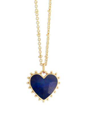 Heart Stone 18K Yellow Gold Plated Stone Necklace by ANABEL ARAM