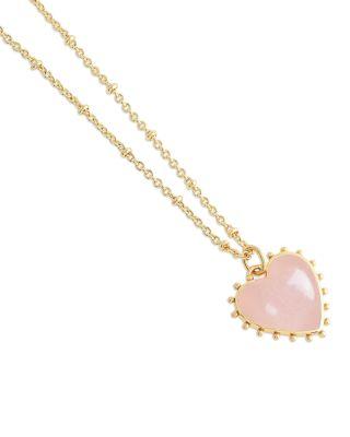 Heart Stone 18K Yellow Gold Plated Stone Necklace by ANABEL ARAM