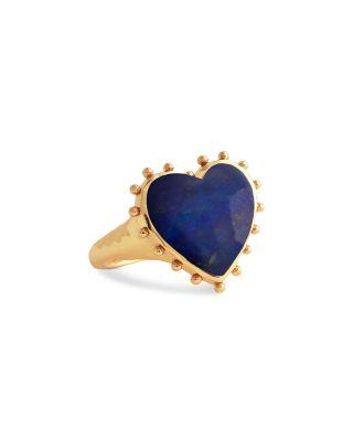 Lapis Lazuli Heart Ring by ANABEL ARAM