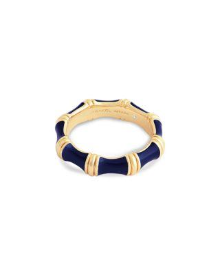 Navy Bamboo Band Ring by ANABEL ARAM