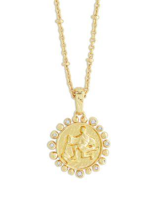 Pav&eacute; Zodiac Pendant Necklace by ANABEL ARAM