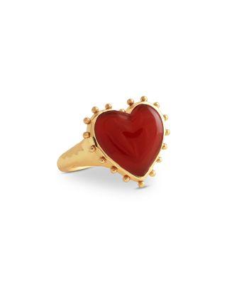 Red Onyx Heart Ring by ANABEL ARAM