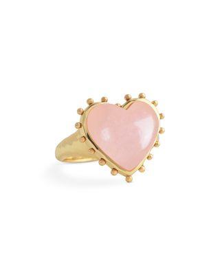 Rose Quartz Heart Ring by ANABEL ARAM