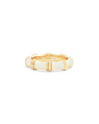 White Bamboo Band Ring by ANABEL ARAM