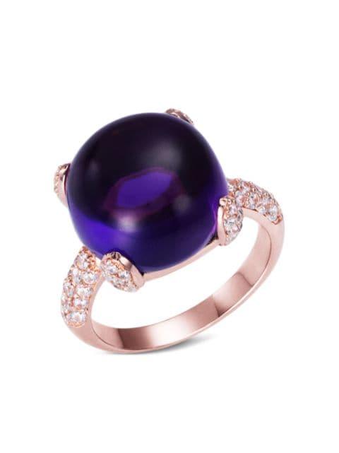 18kt rose gold vermeil Sugarloaf amethyst ring by ANABELA CHAN