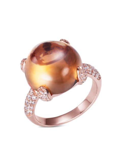 18kt rose gold vermeil Sugarloaf citrine ring by ANABELA CHAN