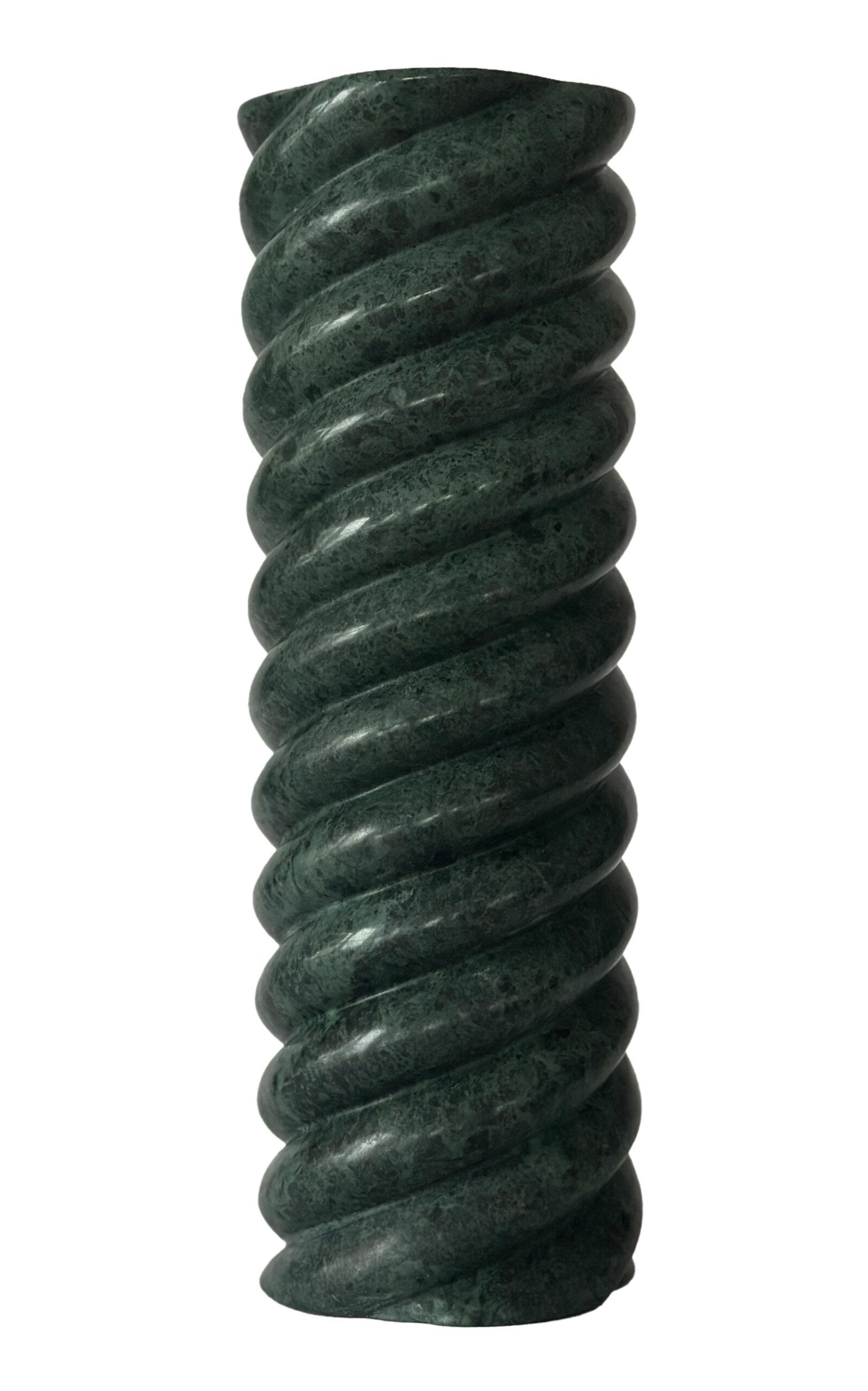 Anastasio Home - Swell Tall Stone Vase - Dark Green - Moda Operandi by ANASTASIO HOME