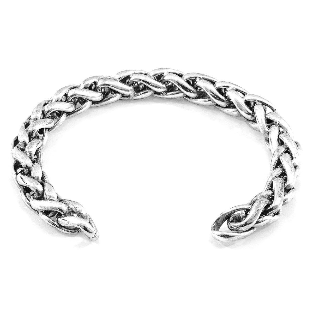 Staysail Sail Silver Chain Bangle by ANCHOR&CREW