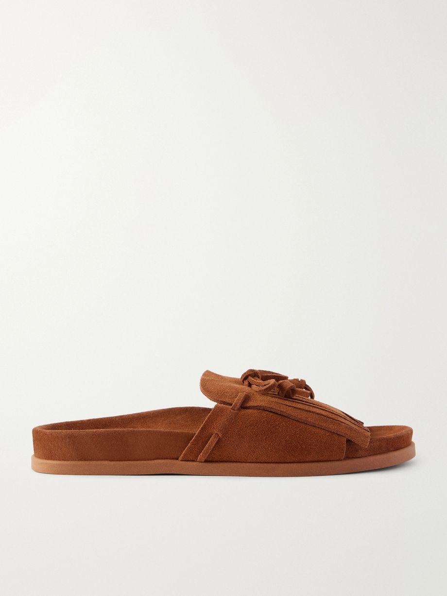 Amfiliki suede slide on by ANCIENT GREEK SANDALS