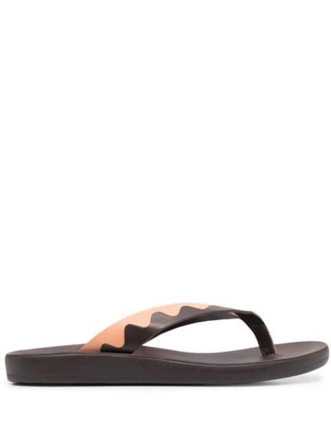 Ammos two-tone leather flip-flops by ANCIENT GREEK SANDALS