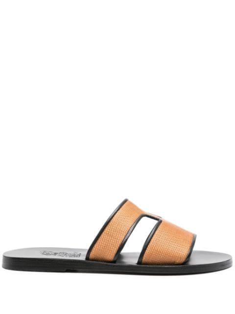 Apteros basket-weave slides by ANCIENT GREEK SANDALS