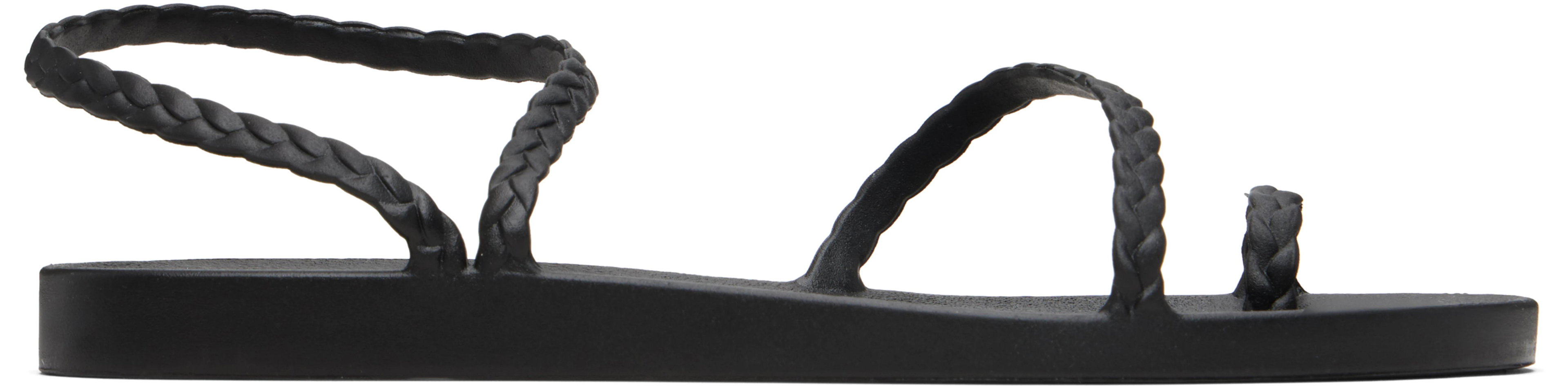 Black Eleftheria Sandals by ANCIENT GREEK SANDALS