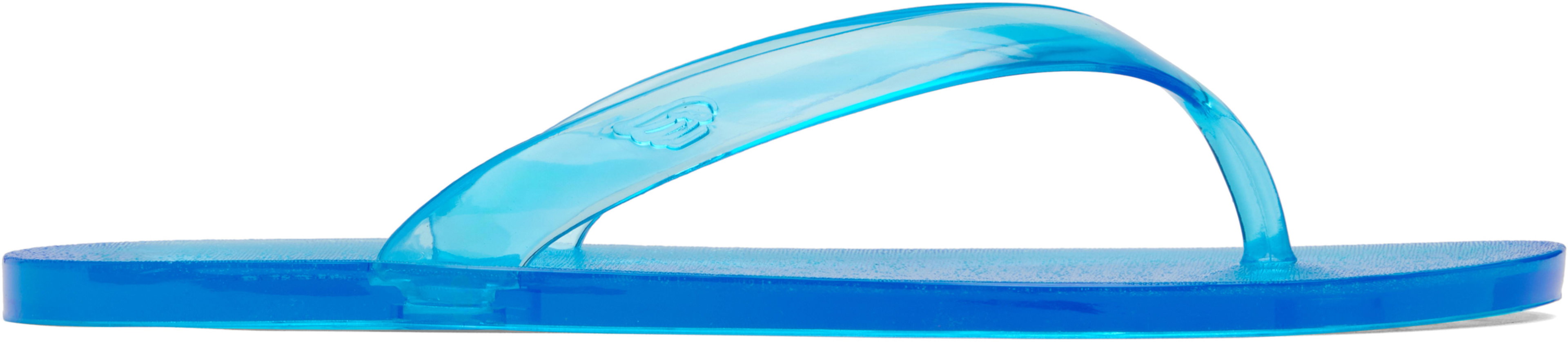 Blue Jelly Flip-Flops by ANCIENT GREEK SANDALS
