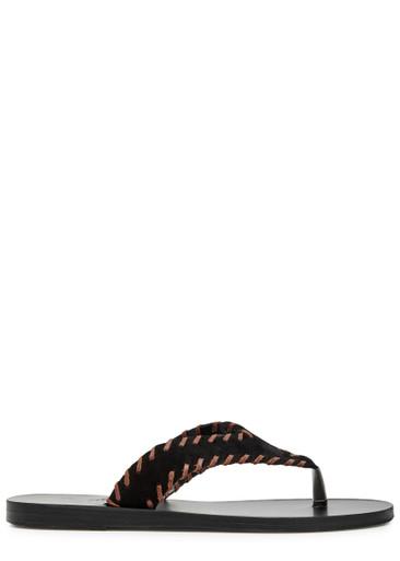 Charys whipstitch suede flip flops by ANCIENT GREEK SANDALS