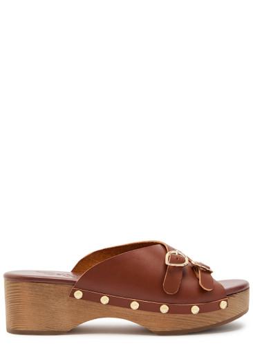 Natali Sabot leather flatform sandals by ANCIENT GREEK SANDALS