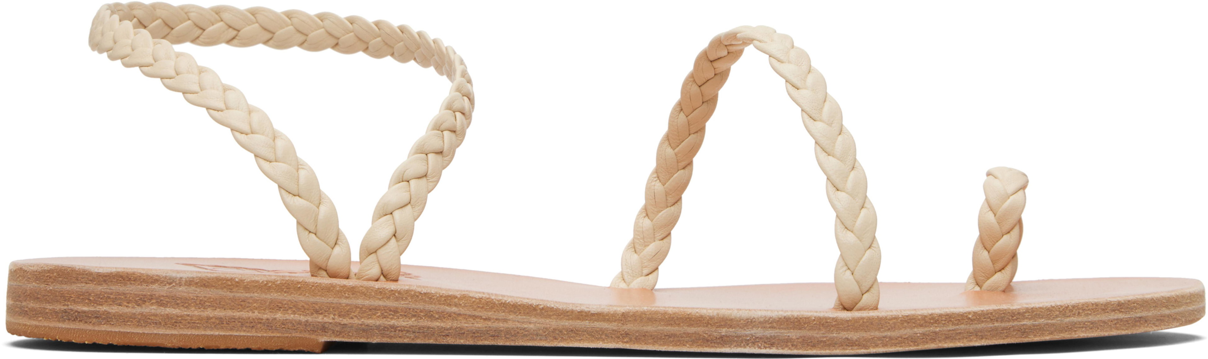 Off-White Eleftheria Sandals by ANCIENT GREEK SANDALS