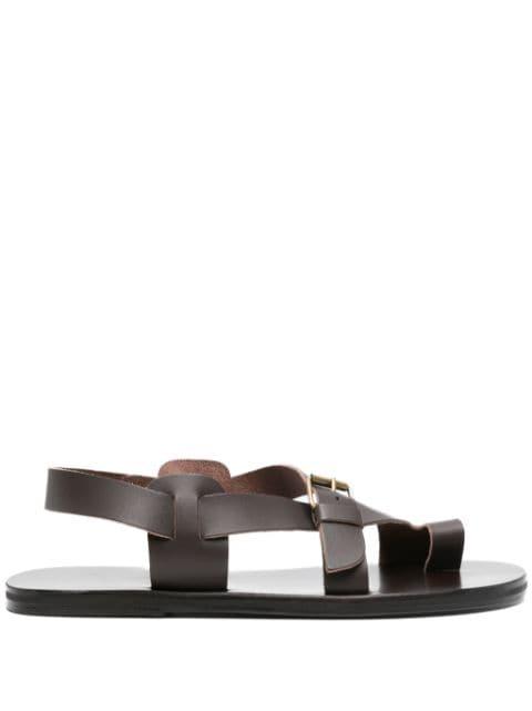 Paris flat leather sandals by ANCIENT GREEK SANDALS