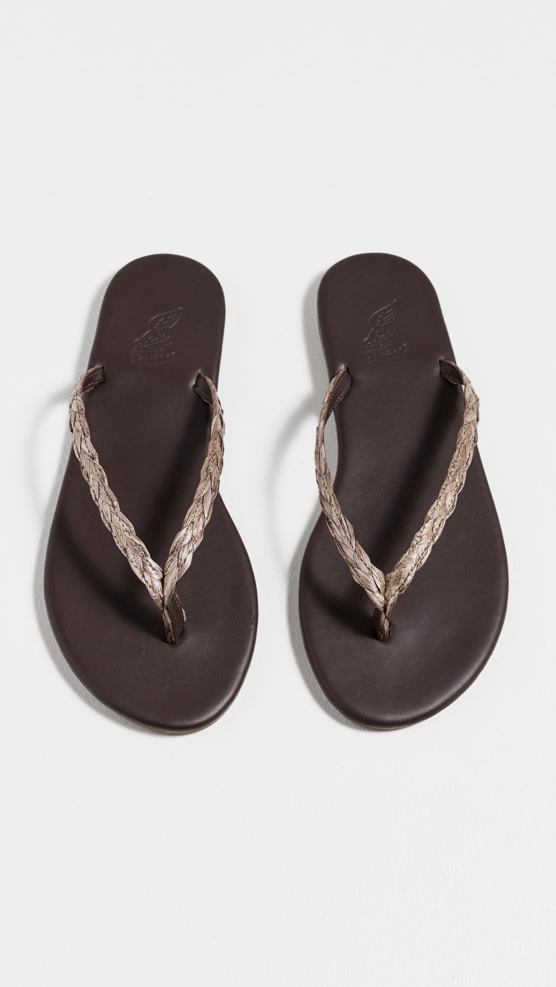 Saionara Raffia Flip Flops by ANCIENT GREEK SANDALS