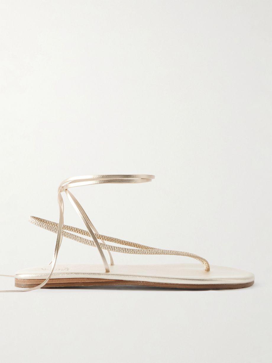 Sfendoni metallic sandals by ANCIENT GREEK SANDALS