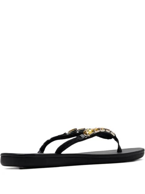 crystal-embellished T-strap flip-flops by ANCIENT GREEK SANDALS