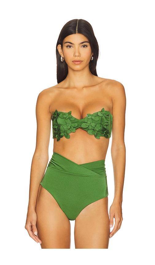 Ancora Meadow Bikini Top in Dark Green by ANCORA