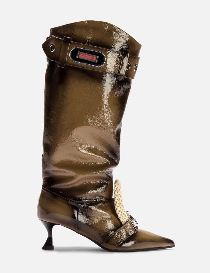 MUD BOOTS, TRAINER TONGUE, AIRBRUSHED LEATHER by ANCUTA SARCA