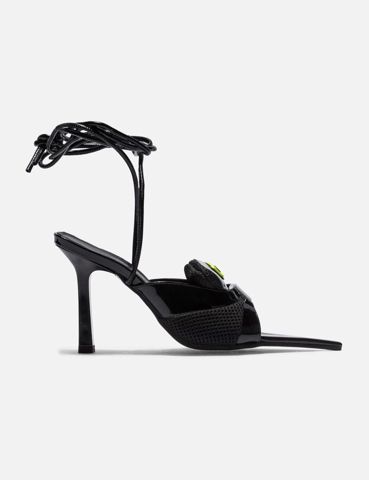 Sword Black Sandals With Ankle Straps by ANCUTA SARCA
