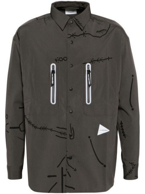 Daijiro OHARA map key print shirt by AND WANDER