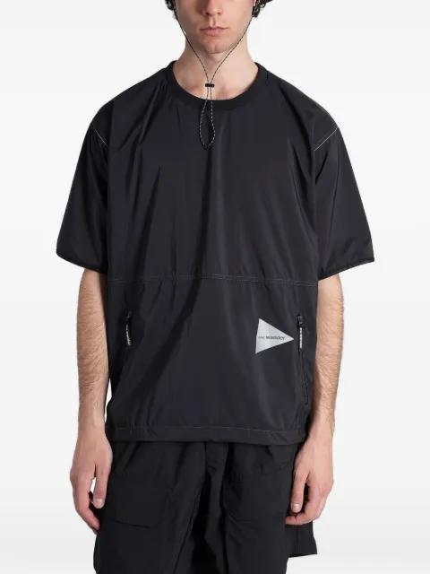 Pertex Quantum Air logo-print zip-pocket T-shirt by AND WANDER