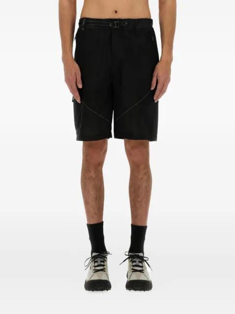 belted mesh-panel shorts by AND WANDER