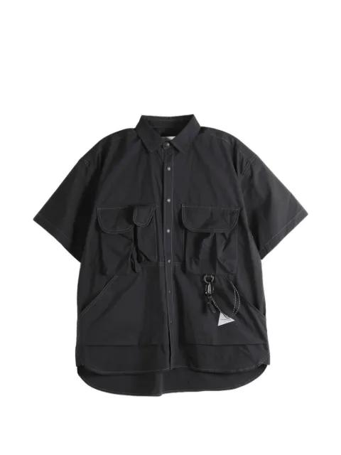 cargo-pocket short-sleeve shirt by AND WANDER