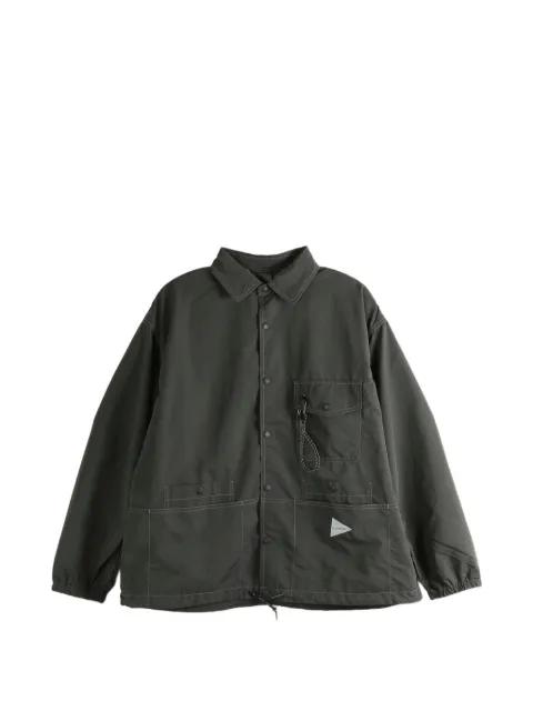 contrast-stitch flap-pocket jacket by AND WANDER